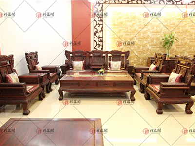 阔叶黄檀家具 东阳红木沙发十件套