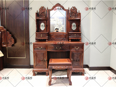 红酸枝家具 红酸枝梳妆台仿古