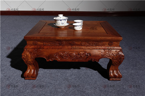 缅甸花梨家具 红木沙发雕貔貅