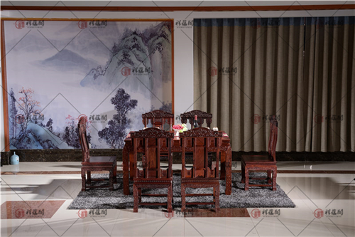 红酸枝家具 茶餐厅红木餐桌