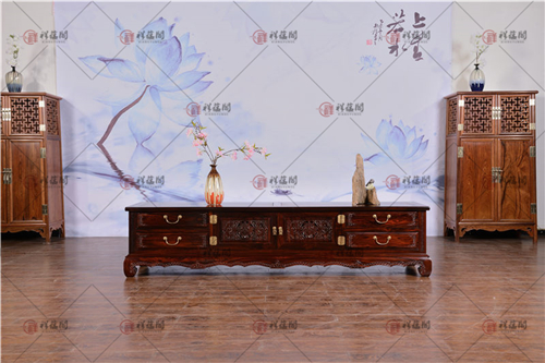 黑酸枝家具 印尼黑酸枝阔叶黄檀电视柜